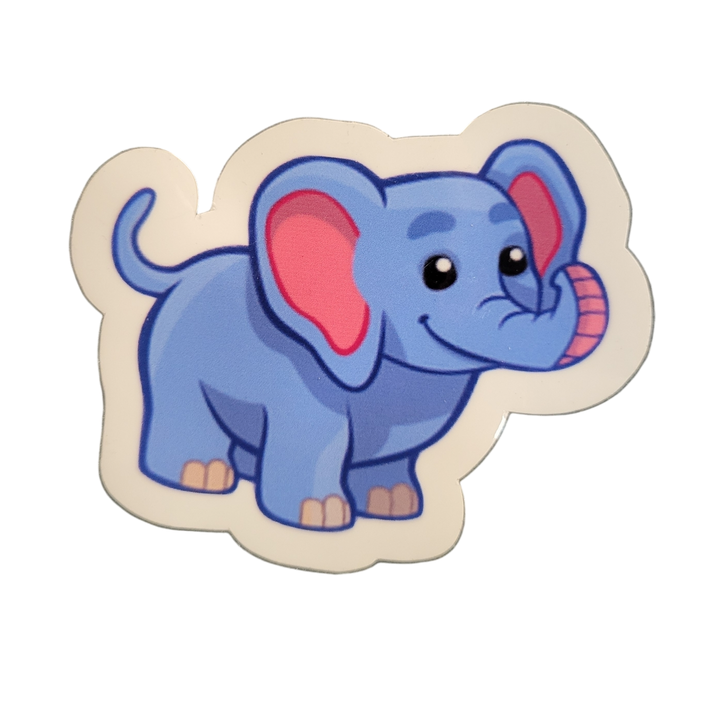 Blue Elephant Vinyl Sticker