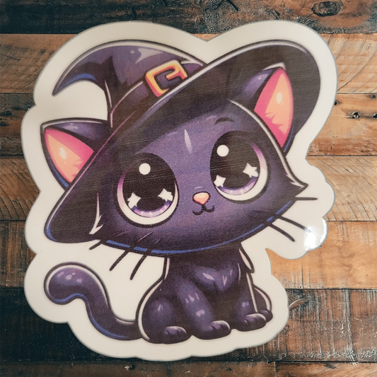 Halloween Cat Vinyl Sticker