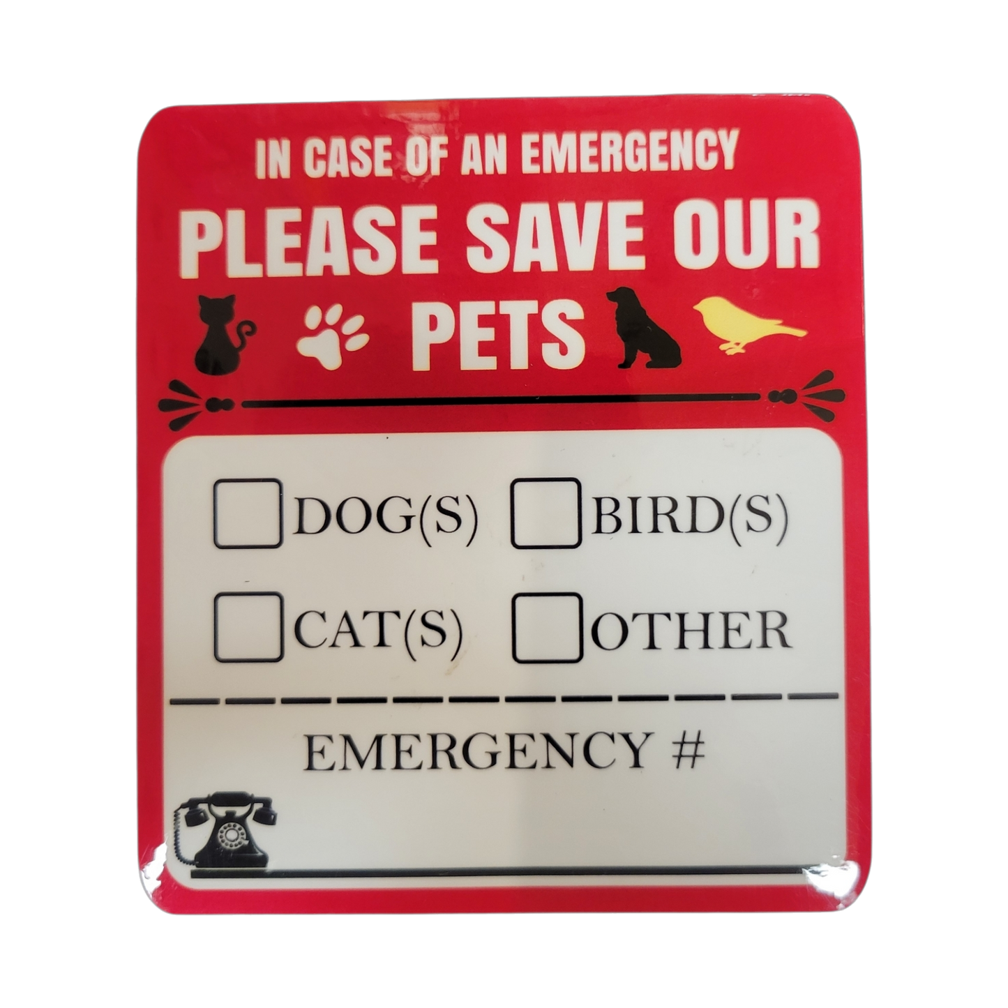 Save our Pets Vinyl Sticker