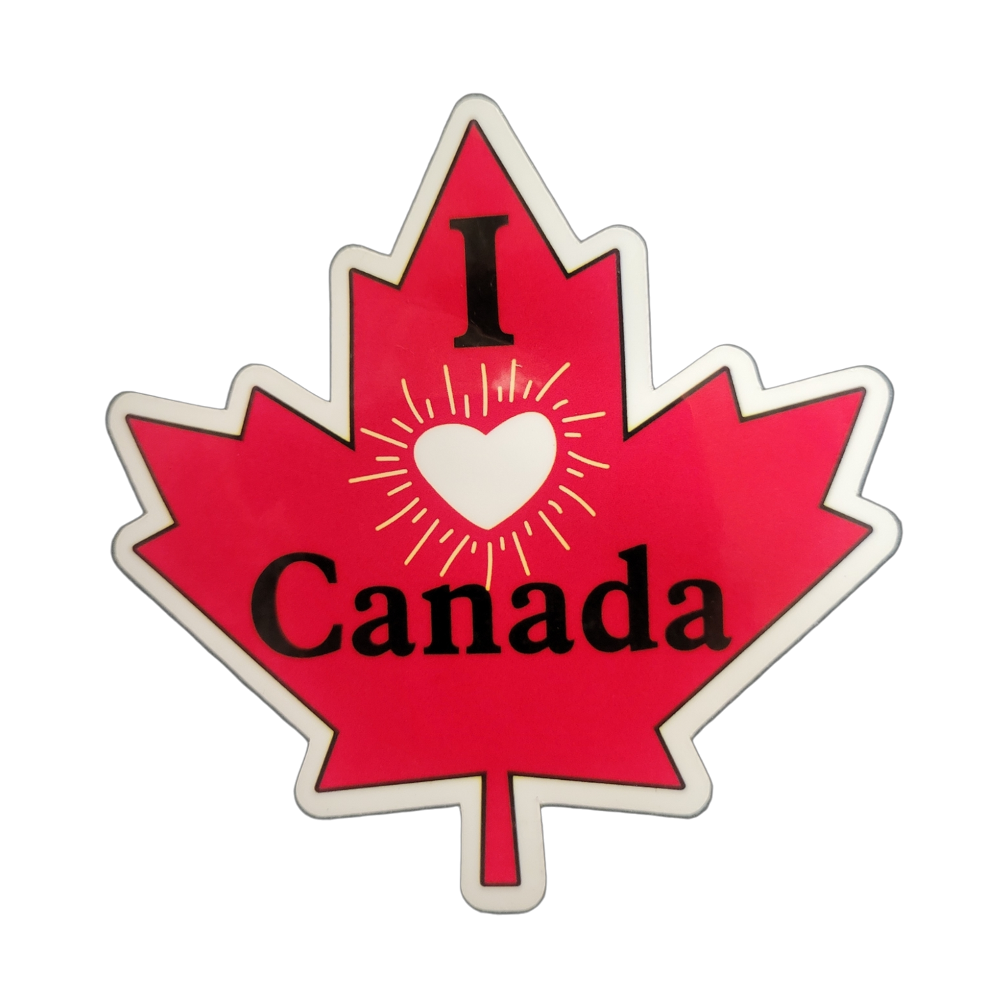 I Love Canada Leafe Vinyl Sticker