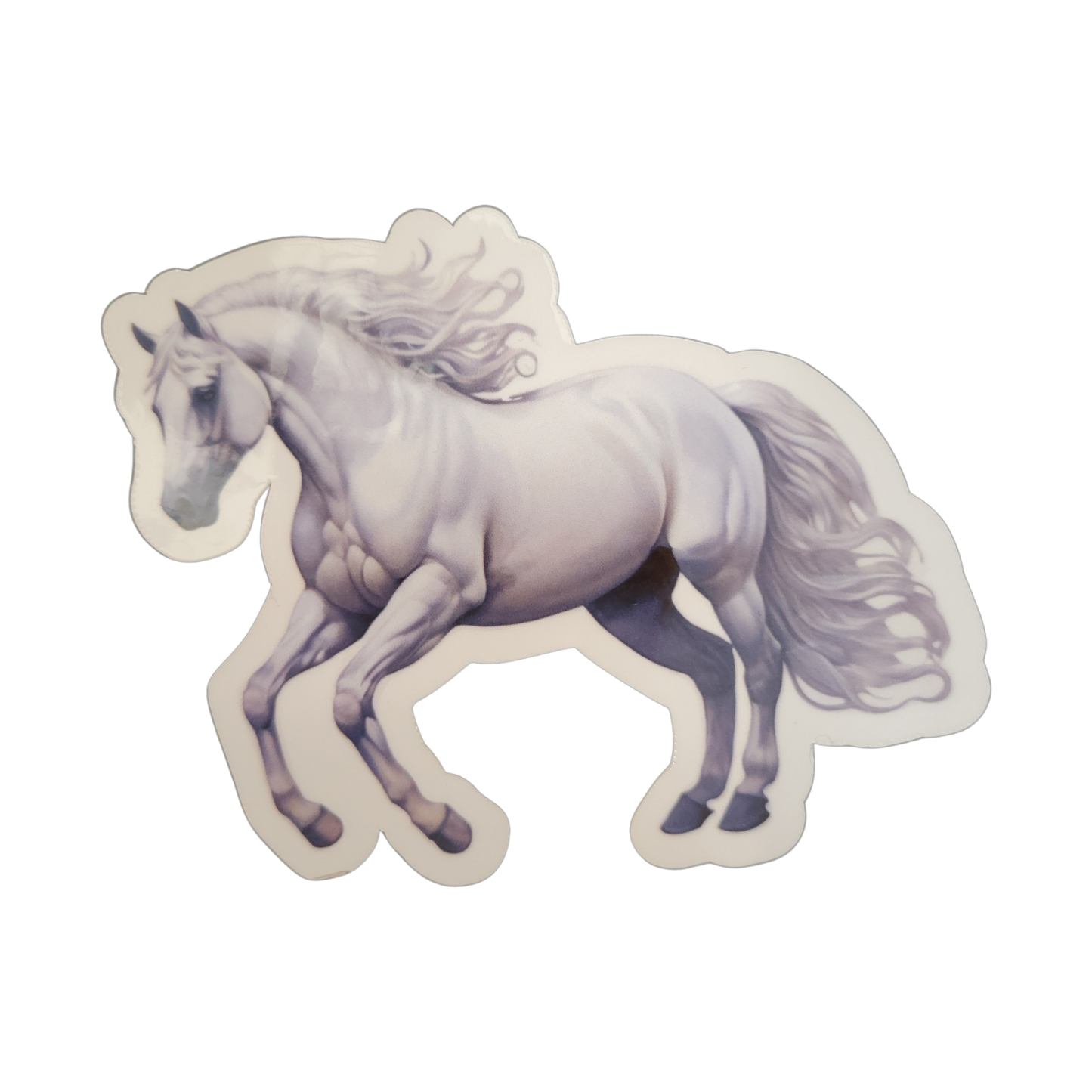 White Horse Vinyl Sticker