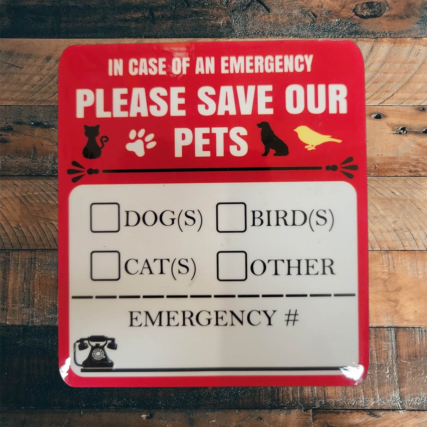 Save our Pets Vinyl Sticker