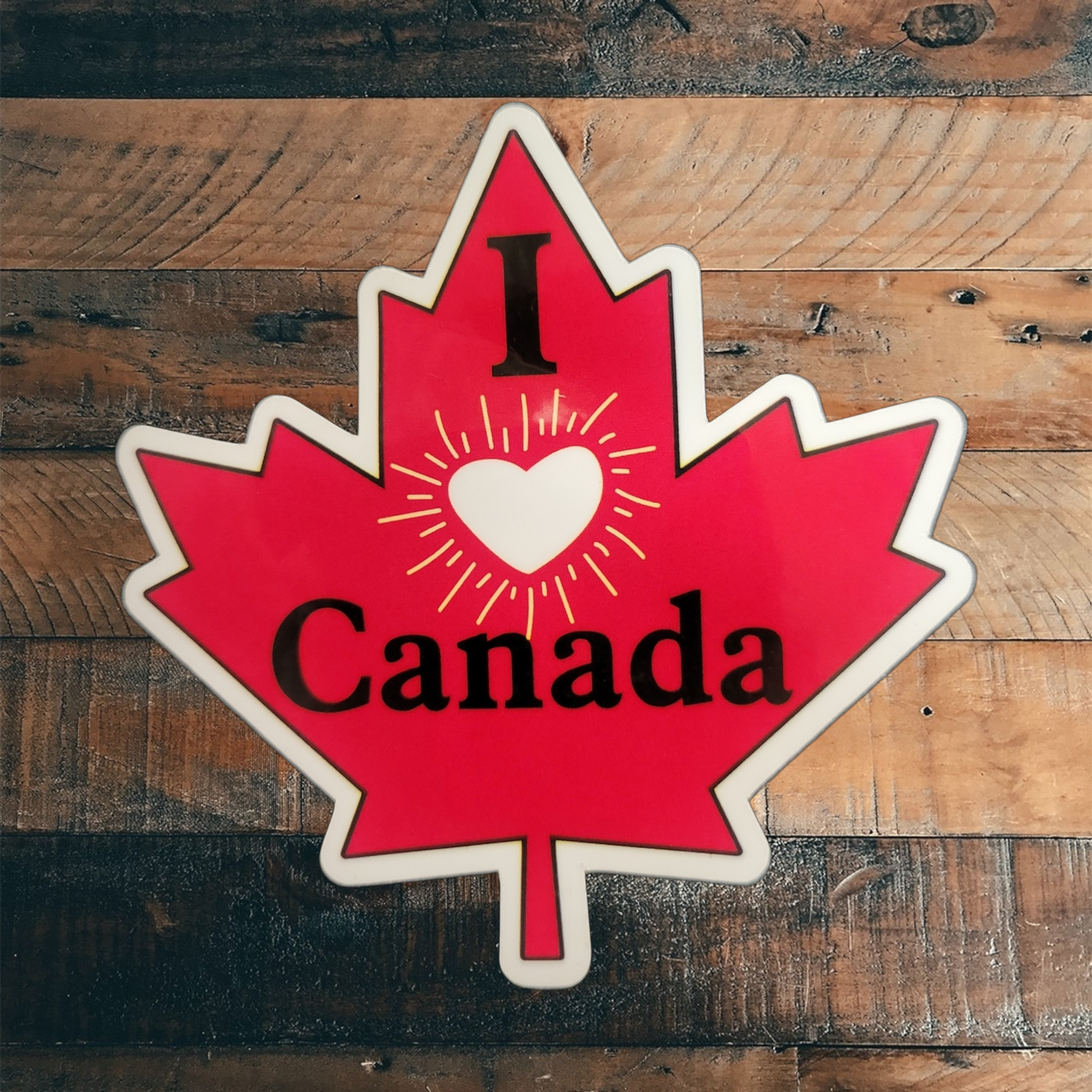 I Love Canada Leafe Vinyl Sticker