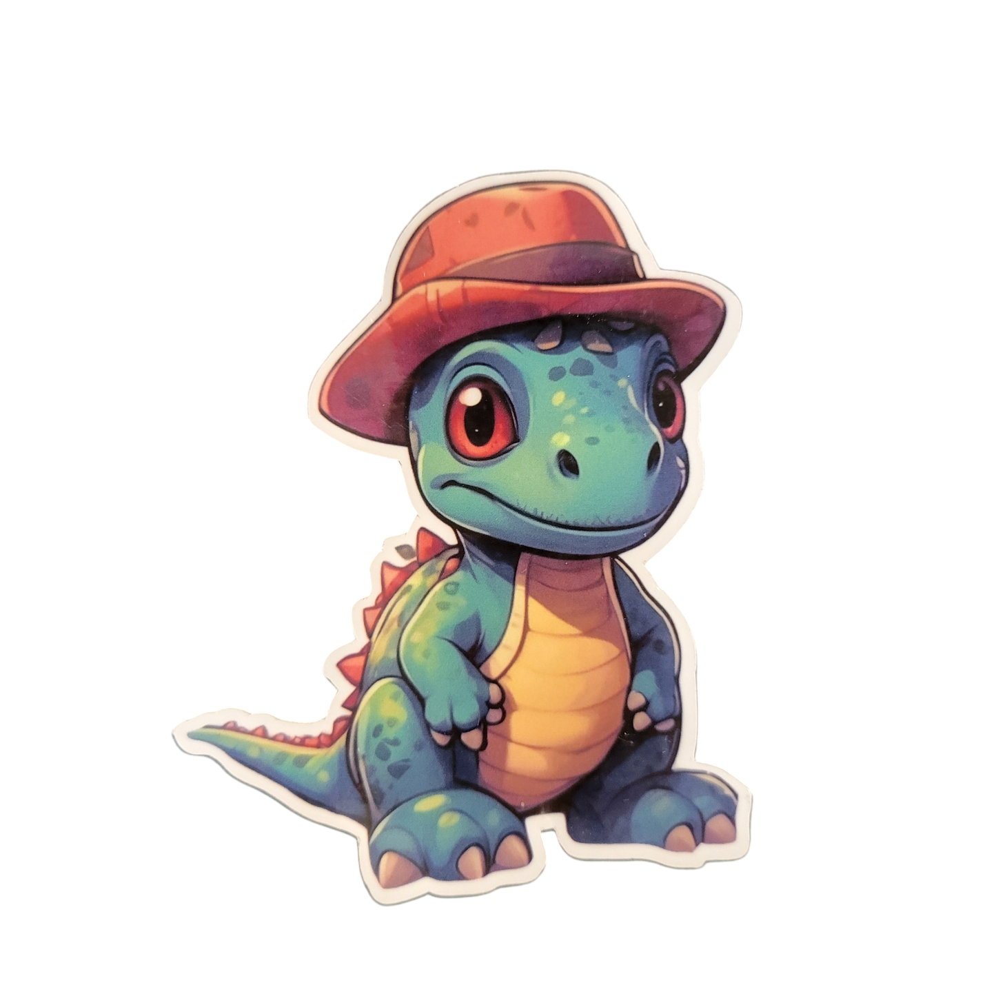 Dino with hat Vinyl Sticker