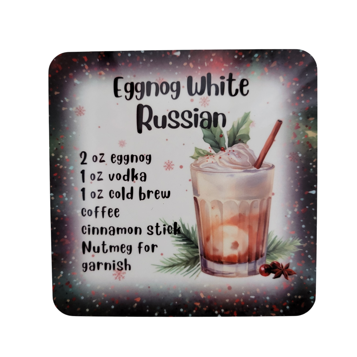 Eggnog White Russian - Coaster