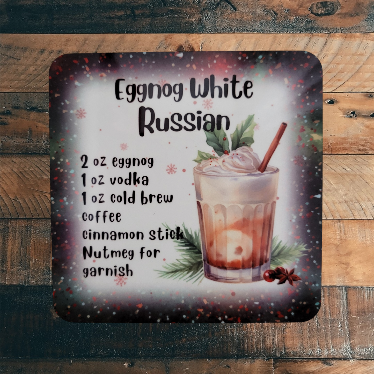 Eggnog White Russian - Coaster