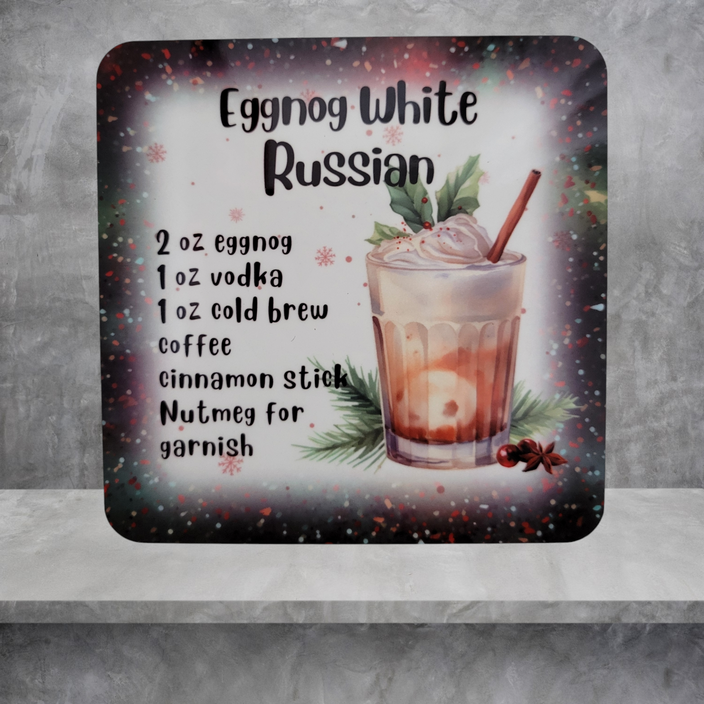 Eggnog White Russian - Coaster