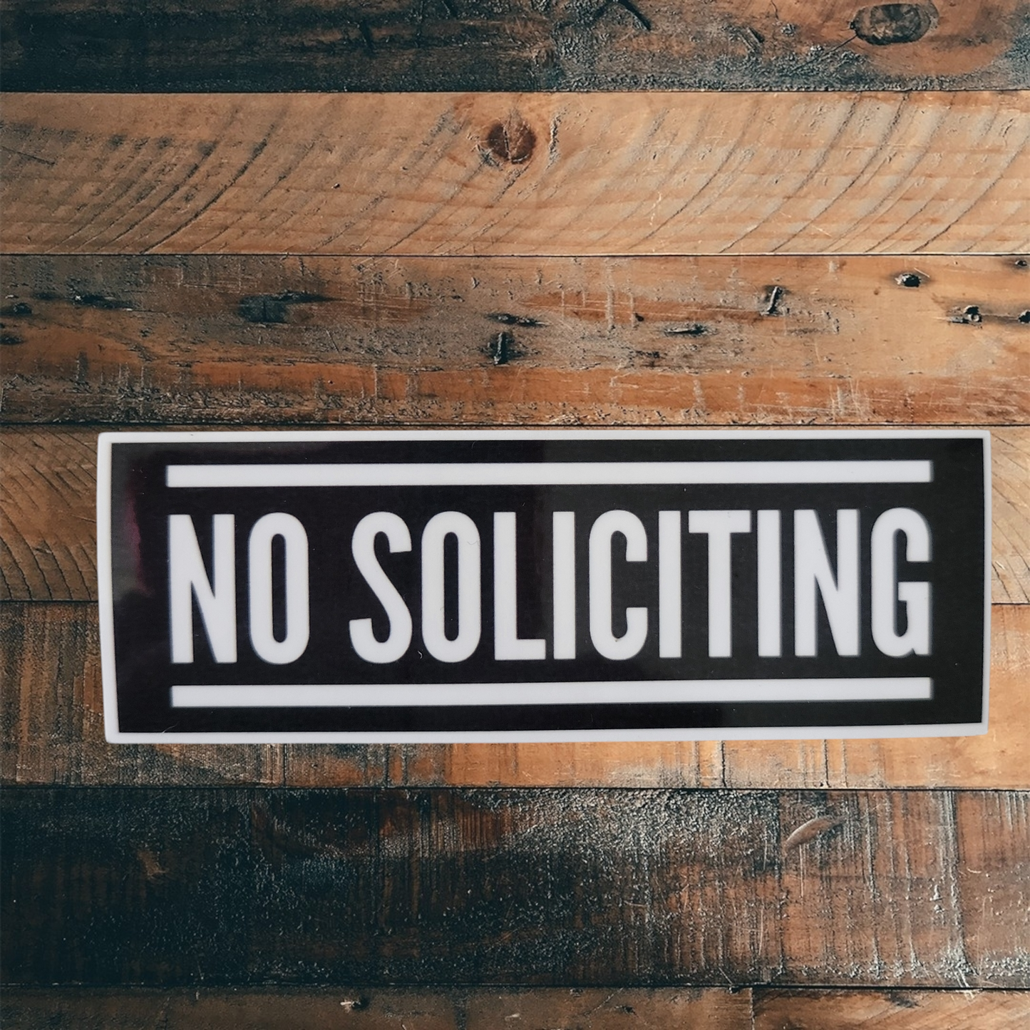 No Soliciting Vinyl Sticker