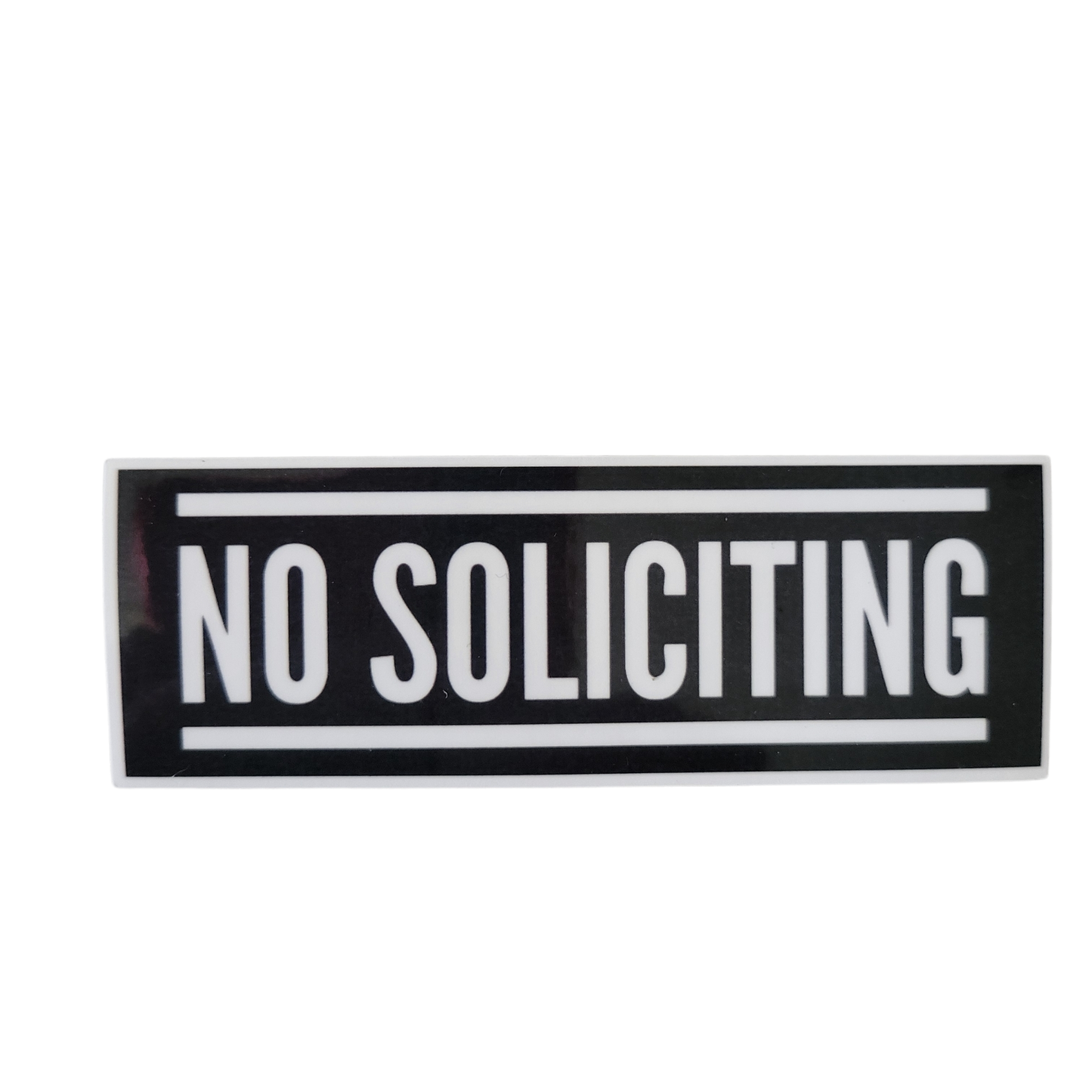 No Soliciting Vinyl Sticker